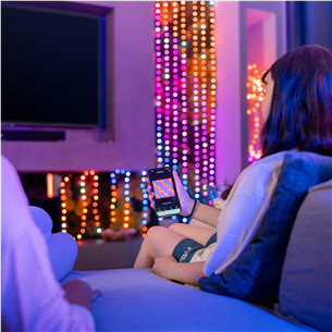 Twinkly Candies Pearls, RGB, 200 LED, USB-C, 12 m, žalias laidas - Išmanioji girlianda