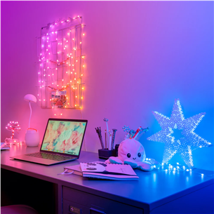 Twinkly Candies Pearls, RGB, 200 LED, USB-C, 12 m, žalias laidas - Išmanioji girlianda Prekė-TWKP200RGB-G