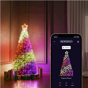 Twinkly Tree Topper, RGB, 76 LED, USB-C, balta, - Išmanioji Kalėdų eglutės dekoracija Prekė-TWTT030SPP-GUSB
