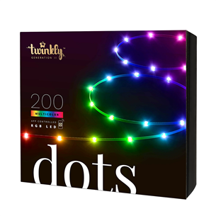 Twinkly Dots, 200 LED, IP20, 10 m, skaidri – Išmanioji lempučių girlianda Prekė-TWD200STP-TEU TWD200STP-TEU