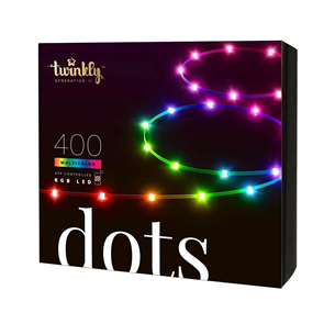 Twinkly Dots, 400 LED, IP20, 20 m, skaidri – Išmanioji lempučių girlianda Prekė-TWD400STP-TEU TWD400STP-TEU