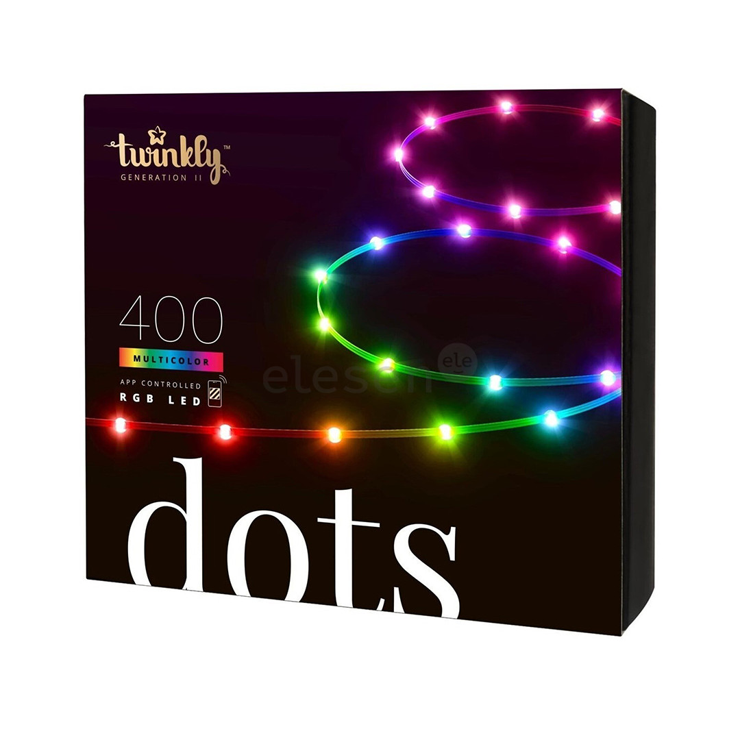Twinkly Dots, 400 LED, IP20, 20 m, skaidri - Išmanioji lempučių girlianda