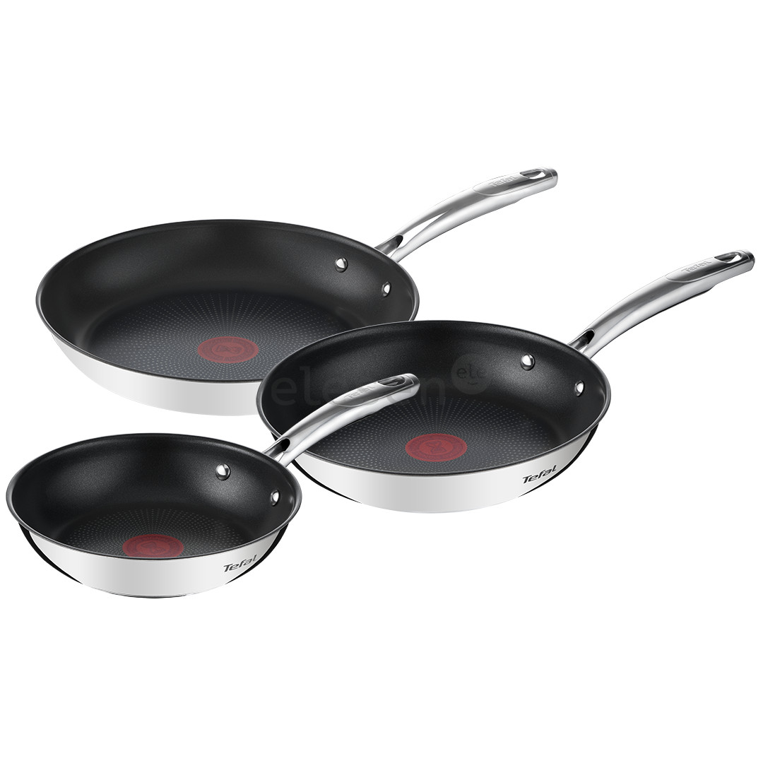 Tefal Duetto+, 20/24/28 см, 3 предмета, нерж сталь - Комплект сковородок