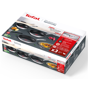 Keptuvių rinkinys Tefal Duetto+, 20/24/28 cm, 3 vnt rinkinys, nerūdijantis plienas    Prekė-G732S334