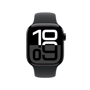 Išmanusis laikrodis Apple Watch Series 10 GPS, 42 mm, sport band, S/M,  jet black aluminium  / black    Prekė-MWWE3ET/A