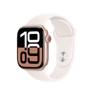 Išmanusis laikrodis Apple Watch Series 10 GPS, 42 mm, sport band, S/M, rose gold aluminium / blush     Prekė-MWWH3ET/A MWWH3ET/A
