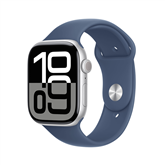 Išmanusis laikrodis Apple Watch Series 10 GPS, 46 mm, sport band, M/L, silver aluminium / denim Prekė-MWWM3ET/A