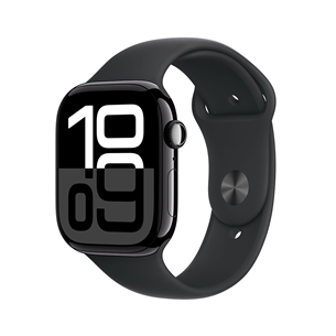 Išmanusis laikrodis Apple Watch Series 10 GPS, 46 mm, sport band, M/L, jet black aluminium / black   Prekė-MWWQ3ET/A MWWQ3ET/A