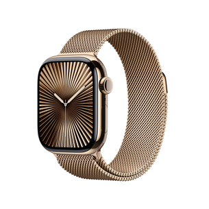 Išmanusis laikrodis Apple Watch Series 10 GPS + Cellular, 42 mm, Milanese loop, gold titanium / gold    Prekė-MX083ET/A MX083ET/A