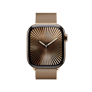 Išmanusis laikrodis Apple Watch Series 10 GPS + Cellular, 42 mm, Milanese loop, gold titanium / gold    Prekė-MX083ET/A