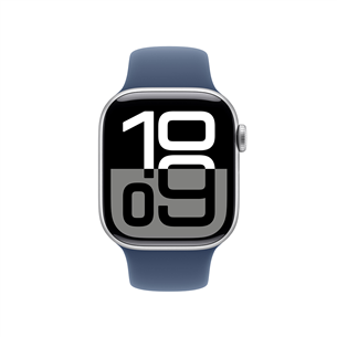 Išmanusis laikrodis Apple Watch Series 10 GPS + Cellular, 46 mm, sport band, M/L, silver aluminium / denim    Prekė-MWY13ET/A
