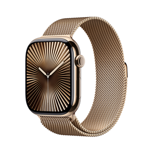 Išmanusis laikrodis Apple Watch Series 10 GPS + Cellular, 46 mm, Milanese loop, M/L, gold titanium / gold  Prekė-MX003ET/A MX003ET/A