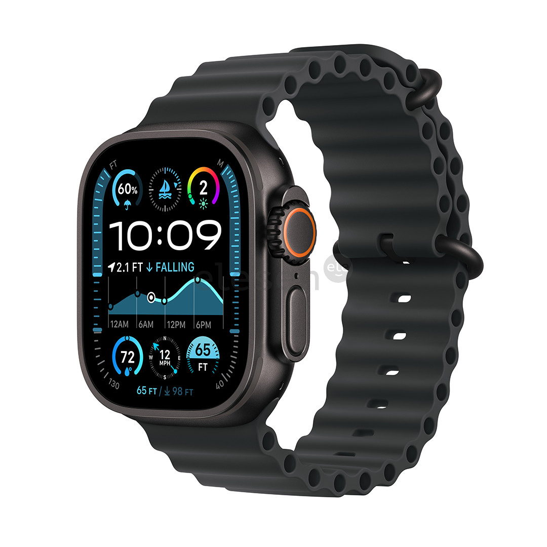 Apple Watch Ultra 2, 49 мм, ocean band, черный титан / черный - Смарт-часы