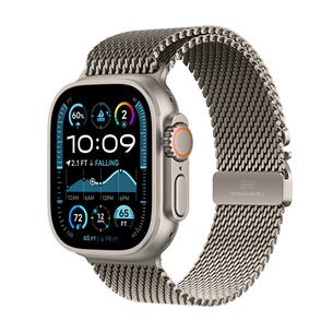 Išmanusis laikrodis Apple Watch Ultra 2, 49 mm, Titanium Milanese Loop, Medium, natural   Prekė-MX5R3EL/A MX5R3EL/A