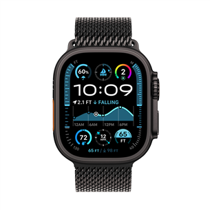 Išmanusis laikrodis Apple Watch Ultra 2, 49 mm, Titanium Milanese Loop, Large, black titanium / black  Prekė-MX5V3EL/A