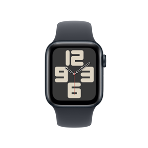 Išmanusis laikrodis Apple Watch SE, 40 mm, GPS, sport band, S/M, midnight aluminium / midnight  Prekė-MXE73ET/A