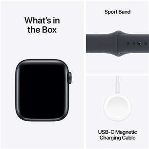 Išmanusis laikrodis Apple Watch SE, 40 mm, GPS, sport band, S/M, midnight aluminium / midnight  Prekė-MXE73ET/A