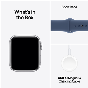 Išmanusis laikrodis Apple Watch SE, 40 mm, GPS, sport band, S/M, silver aluminium / denim  Prekė-MXEC3ET/A
