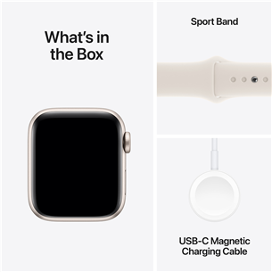 Išmanusis laikrodis Apple Watch SE, 40 mm, GPS, sport band, S/M, starlight aluminium / starlight  Prekė-MXEF3ET/A