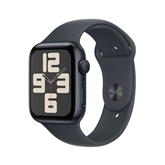 Apple Watch SE, 44 мм, GPS, sport band, S/M, черный алюминий / черный - Смарт-часы