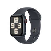 Išmanusis laikrodis Apple Watch SE, 40 mm, GPS + Cellular, sport band, S/M, midnight aluminium / midnight Prekė-MXGC3ET/A