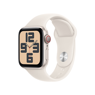 Išmanusis laikrodis Apple Watch SE, 40 mm, GPS + Cellular, sport band, S/M, starlight aluminium / starlight  Prekė-MXGJ3ET/A MXGJ3ET/A