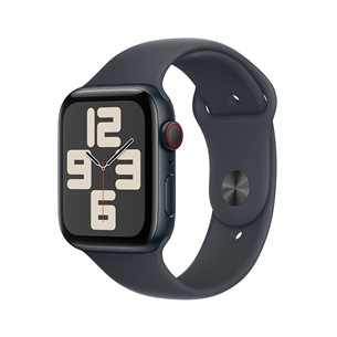 Išmanusis laikrodis Apple Watch SE, 44 mm, GPS + Cellular, sport band, M/L, midnight aluminium / midnight Prekė-MXGM3ET/A MXGM3ET/A
