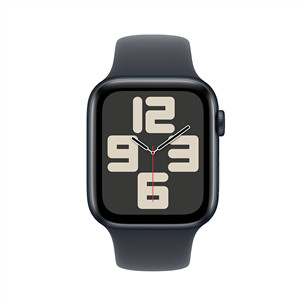 Išmanusis laikrodis Apple Watch SE, 44 mm, GPS + Cellular, sport band, M/L, midnight aluminium / midnight Prekė-MXGM3ET/A