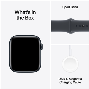 Išmanusis laikrodis Apple Watch SE, 44 mm, GPS + Cellular, sport band, M/L, midnight aluminium / midnight Prekė-MXGM3ET/A