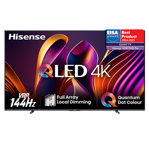 Hisense E7NQ PRO, 100'', 4K UHD, QLED, juodas - Televizorius 100E7NQPRO