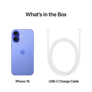 Apple iPhone 16, 256 GB, ultramarino mėlynas - Išmanusis telefonas