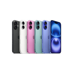 Apple iPhone 16, 256 GB, juodas - Išmanusis telefonas