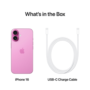 Apple iPhone 16, 128 GB, rožinis - Išmanusis telefonas