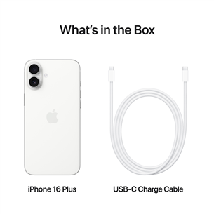 Išmanusis telefonas Apple iPhone 16 Plus, 128 GB, white Prekė-MXVV3HX/A