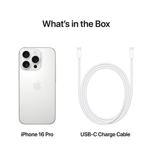 Išmanusis telefonas Apple iPhone 16 Pro, 1 TB, white titanium   Prekė-MYNT3HX/A