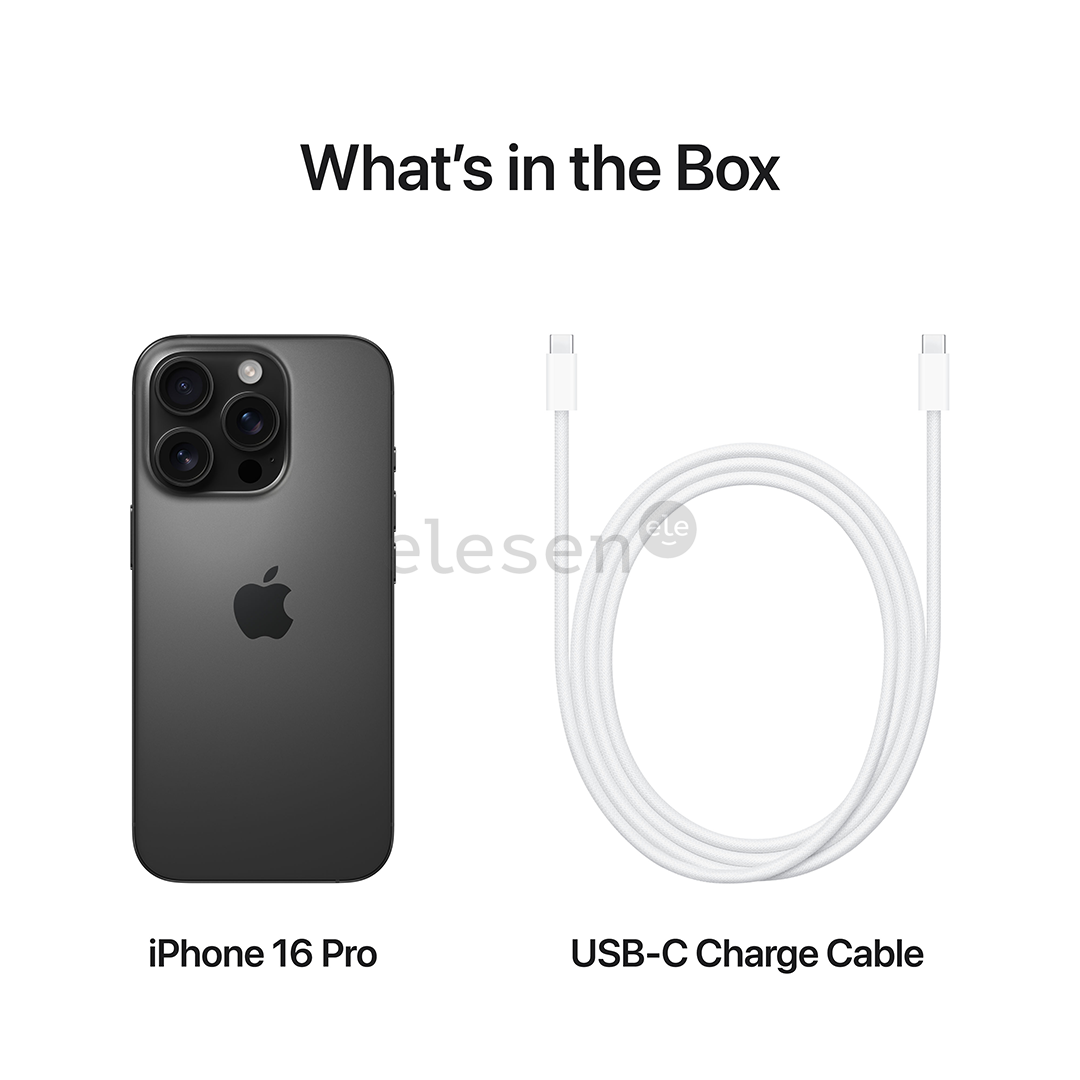 Išmanusis telefonas Apple iPhone 16 Pro, 256 GB, black titanium   Prekė-MYNH3HX/A