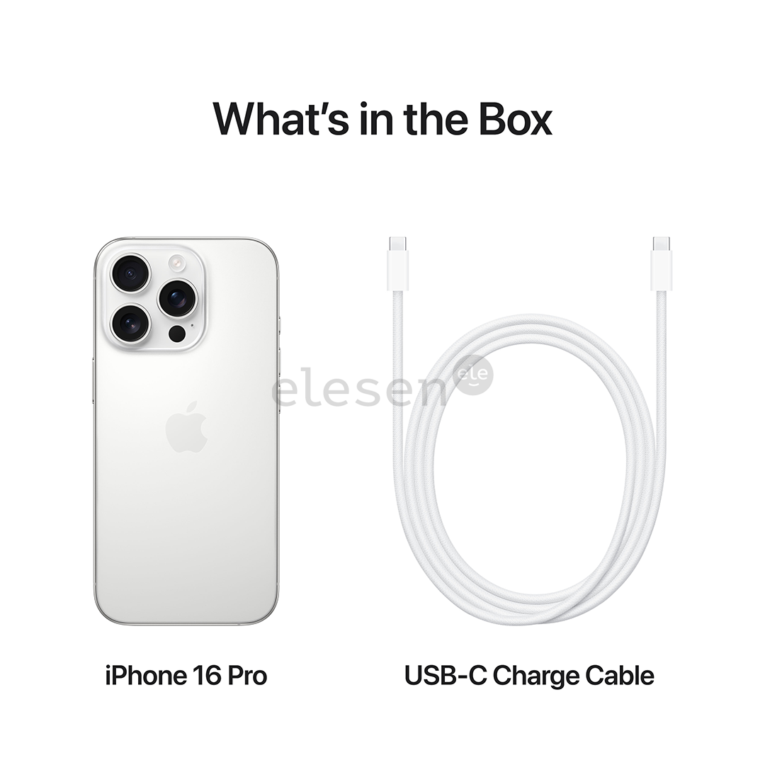 Apple iPhone 16 Pro, 128 GB, white titanium - Išmanusis telefonas