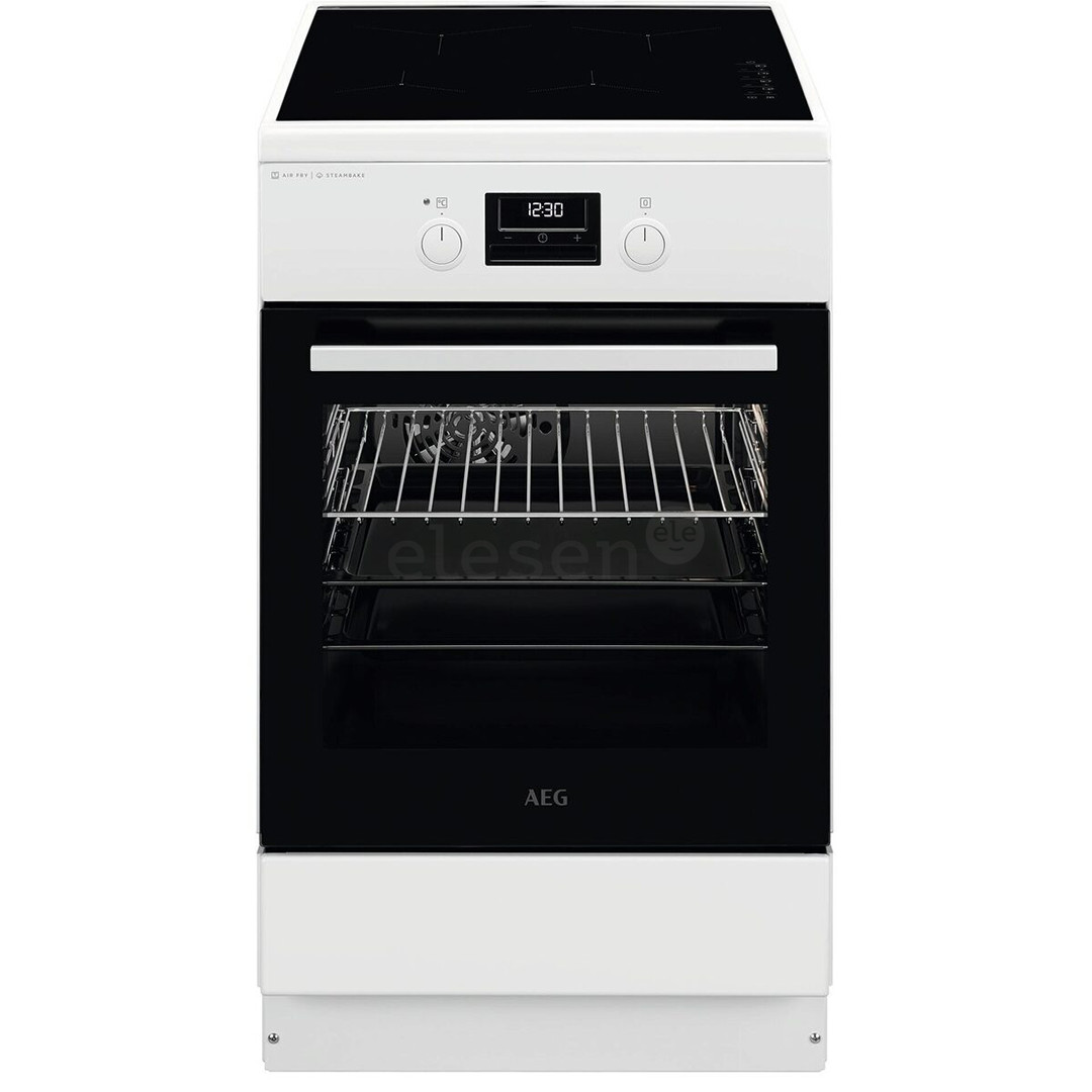 AEG 6000 Series SteamBake, 58 L, width 50 cm, white - Induction hob