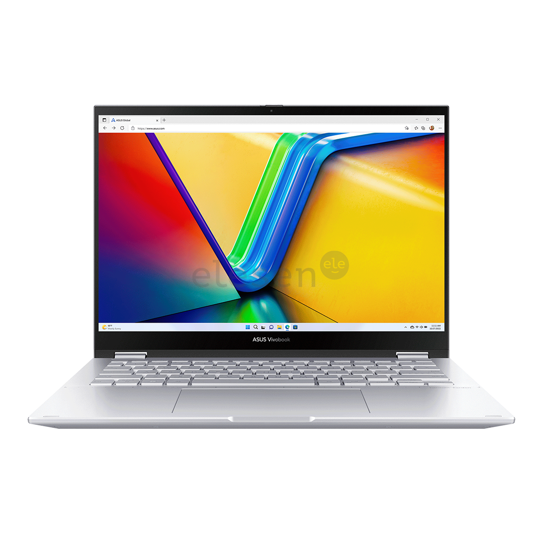 Asus Vivobook S 14 Flip OLED, 14'', 90 Hz, 2.8K, OLED, Ryzen 5, 16 GB, 1 TB, sidabro spalvos - Nešiojamas kompiuteris