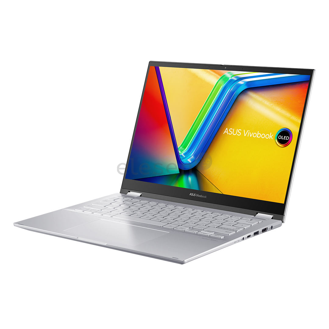 Asus Vivobook S 14 Flip OLED, 14'', 90 Hz, 2.8K, OLED, Ryzen 5, 16 GB, 1 TB, sidabro spalvos - Nešiojamas kompiuteris