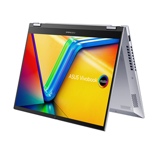 Asus Vivobook S 14 Flip OLED, 14'', 90 Hz, 2.8K, OLED, Ryzen 5, 16 GB, 1 TB, sidabro spalvos - Nešiojamas kompiuteris