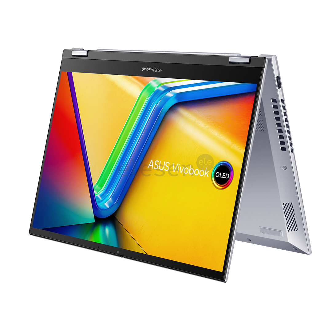 Asus Vivobook S 14 Flip OLED, 14'', 90 Hz, 2.8K, OLED, Ryzen 5, 16 GB, 1 TB, sidabro spalvos - Nešiojamas kompiuteris