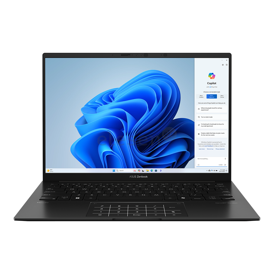 Asus Zenbook 14 OLED, 14'', OLED, Ryzen 7, 16 GB, 1 TB, jade black - Notebook