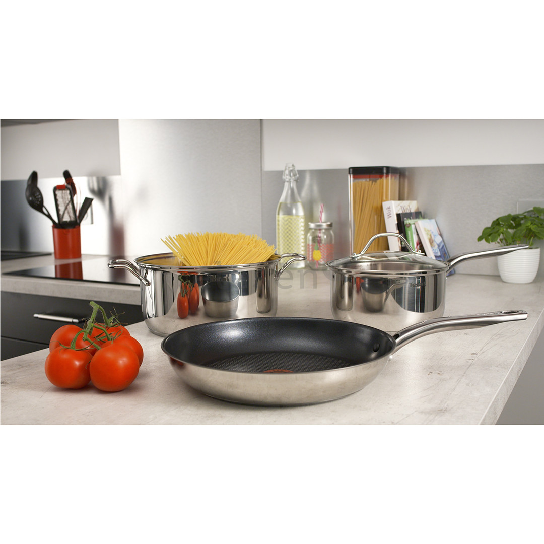 Tefal Intuition, 20/26 cm, 2 pc set, stainless steel - Frypan set