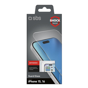 Ekrano apsauga SBS Glass screen protector for iPhone 16 / 15 Prekė-TESCRGLIP1661
