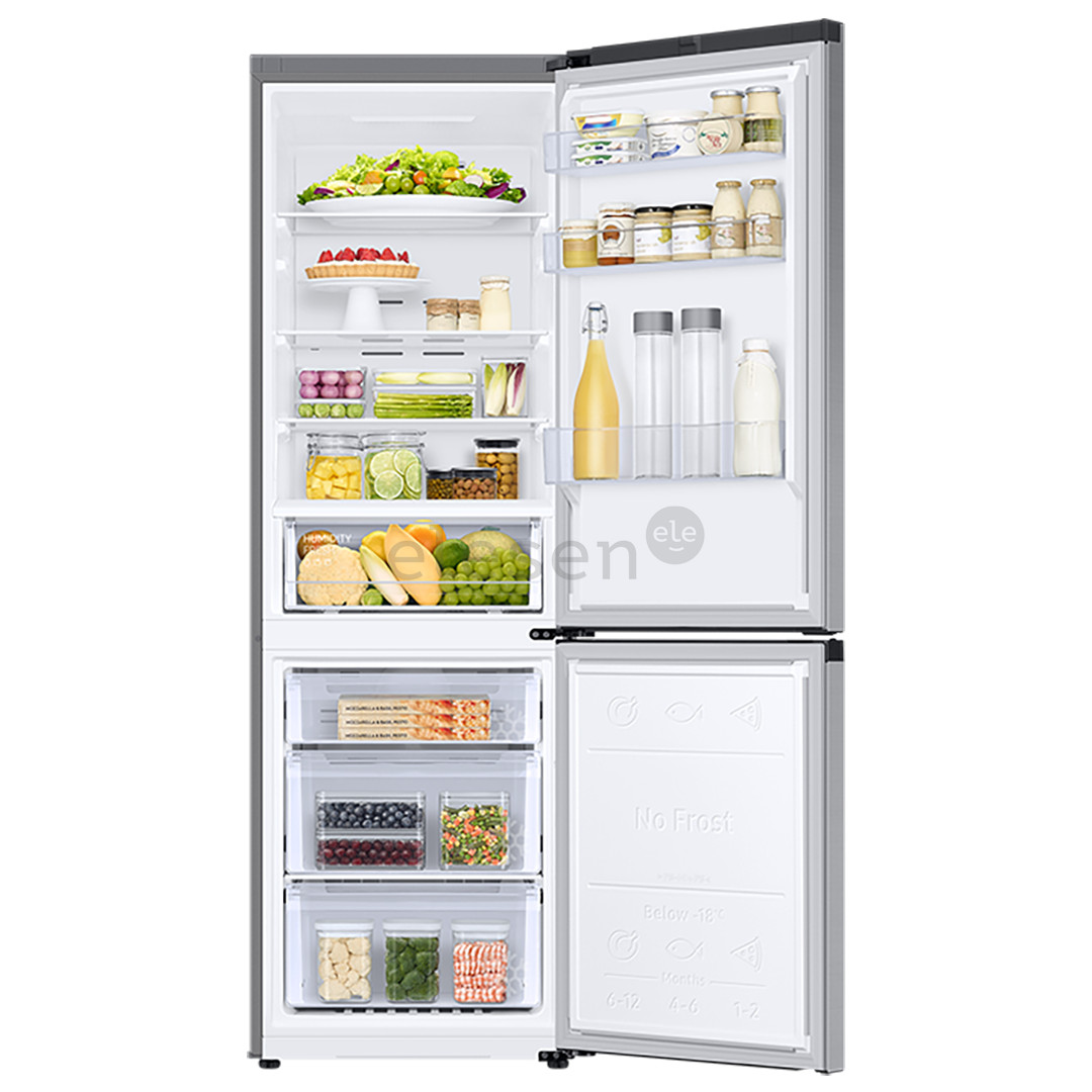 Samsung, No Frost, 344 L, aukštis 186 cm, sidabro spalvos - Šaldytuvas