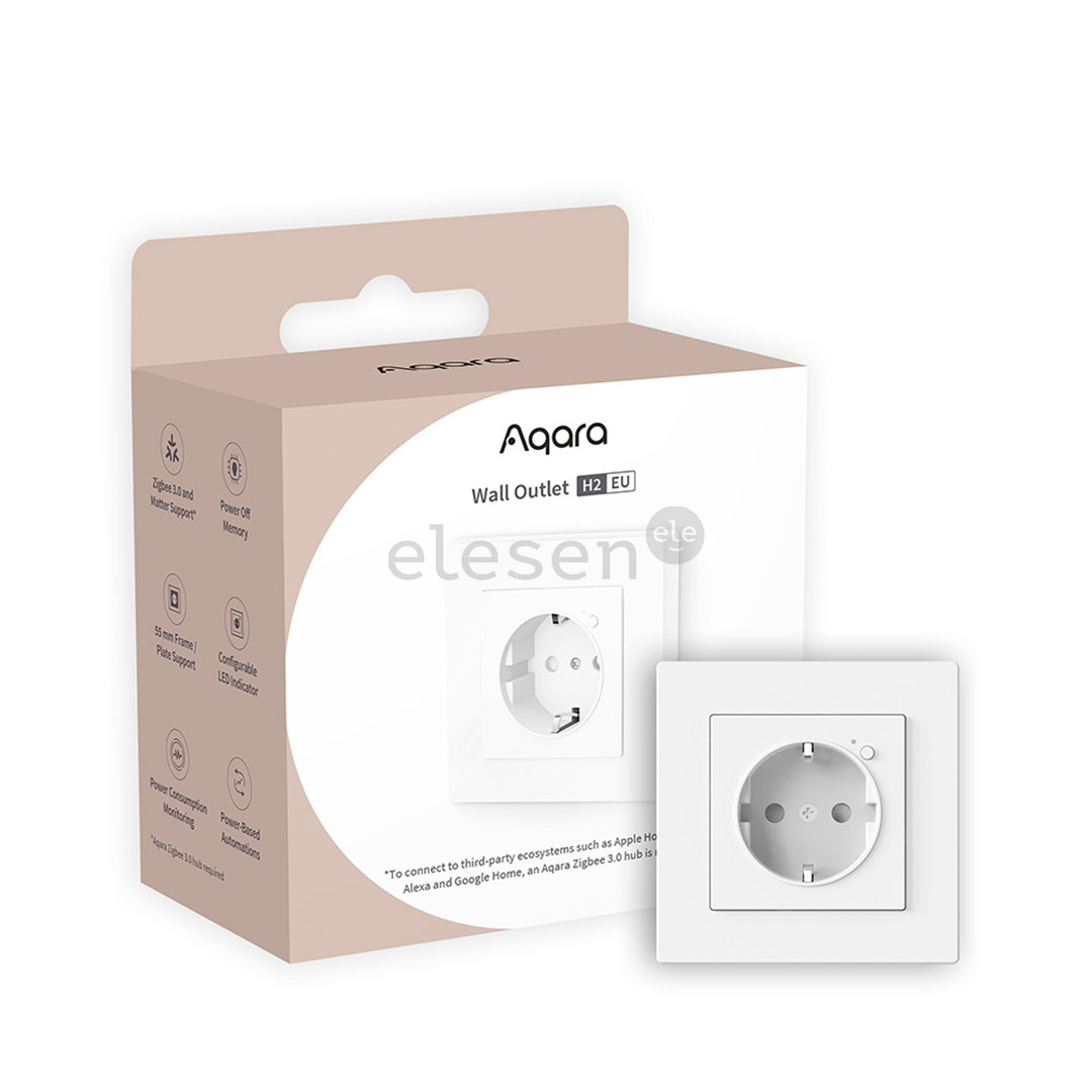 Aqara Wall Outlet H2, EU, white - Smart power outlet