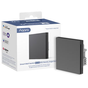 Aqara Wall Switch H1 EU, neutralus, pilkas - Išmanusis jungiklis Prekė - WS-EUK03G