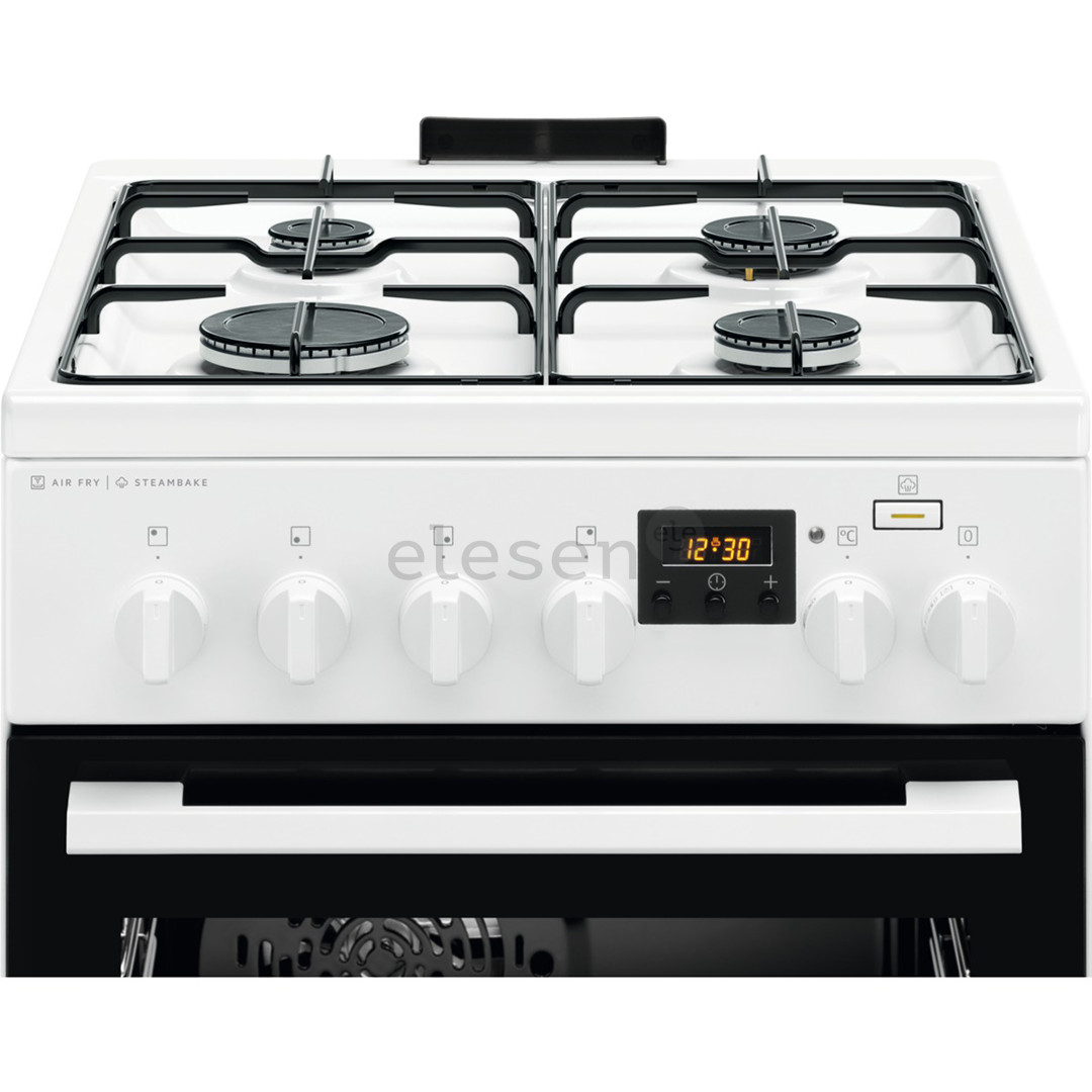 Electrolux 600 Series SteamBake, 58 L, white - Gas cooker with electric oven