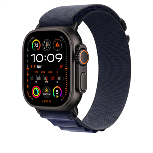Apple Watch Alpine Loop, 49 mm, Large, black titanium, navy - Dirželis
